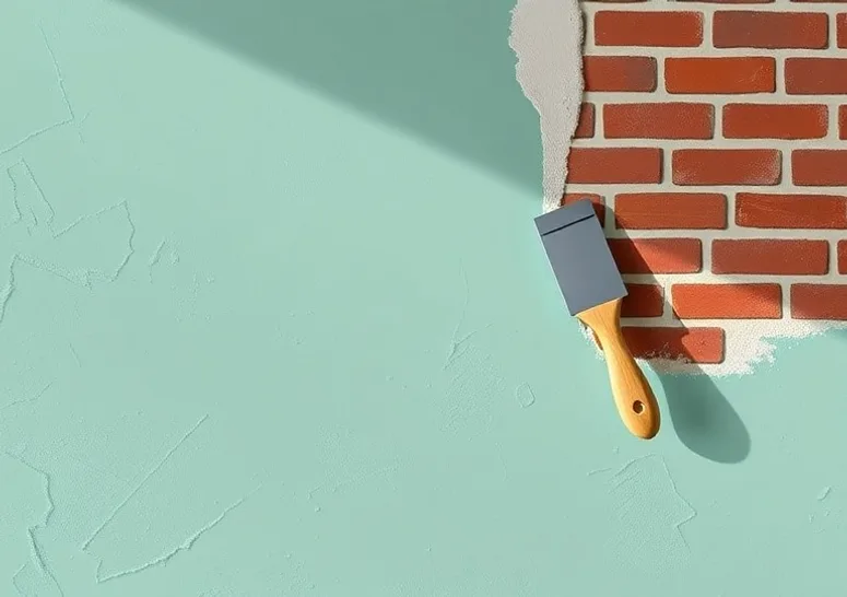 Application d'un enduit décoratif à la lisseuse sur un mur